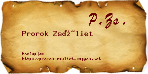 Prorok Zsüliet névjegykártya